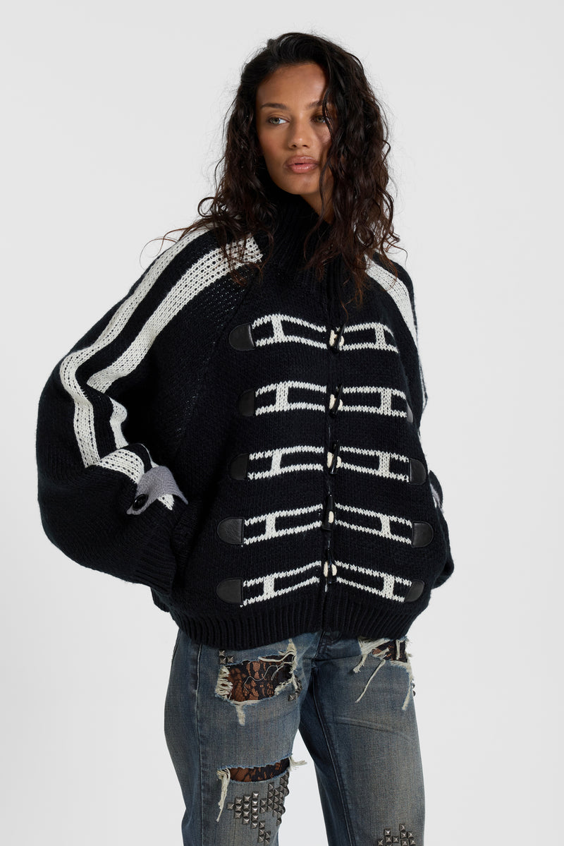 Loli Toggle Knit Bomber