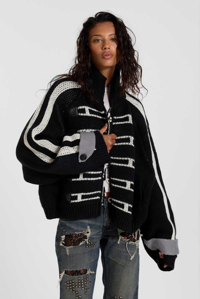 Loli Toggle Knit Bomber