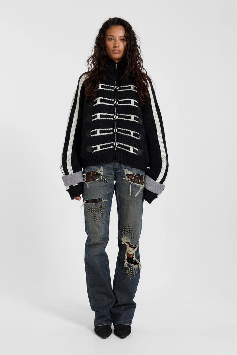 Loli Toggle Knit Bomber