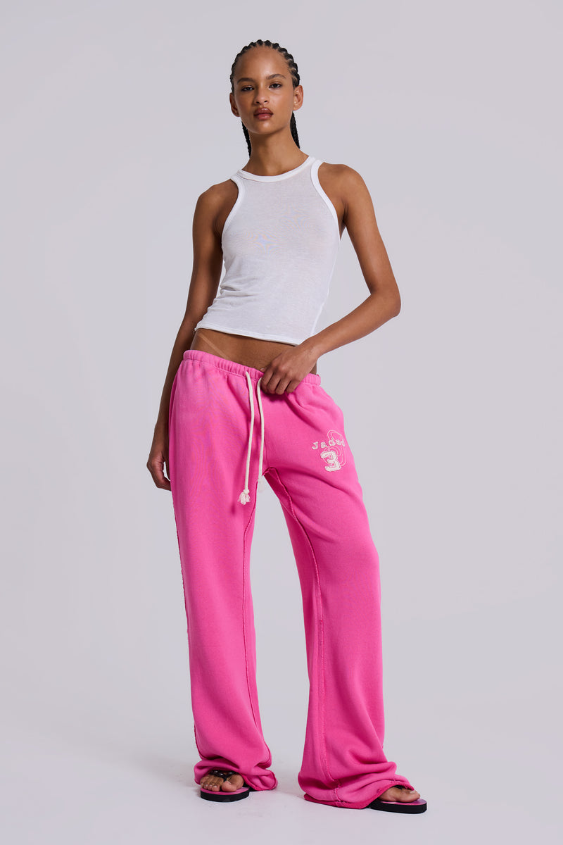 Cleo Slouchy Bootcut Jogger in Pink