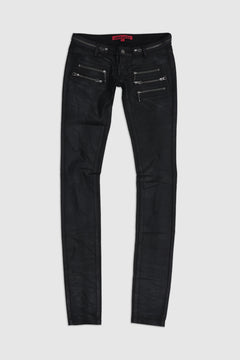 Ardor Coated Low Rise Skinny Jeans - W30 / Black