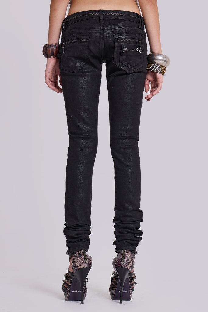 Ardor Coated Low Rise Skinny Jeans