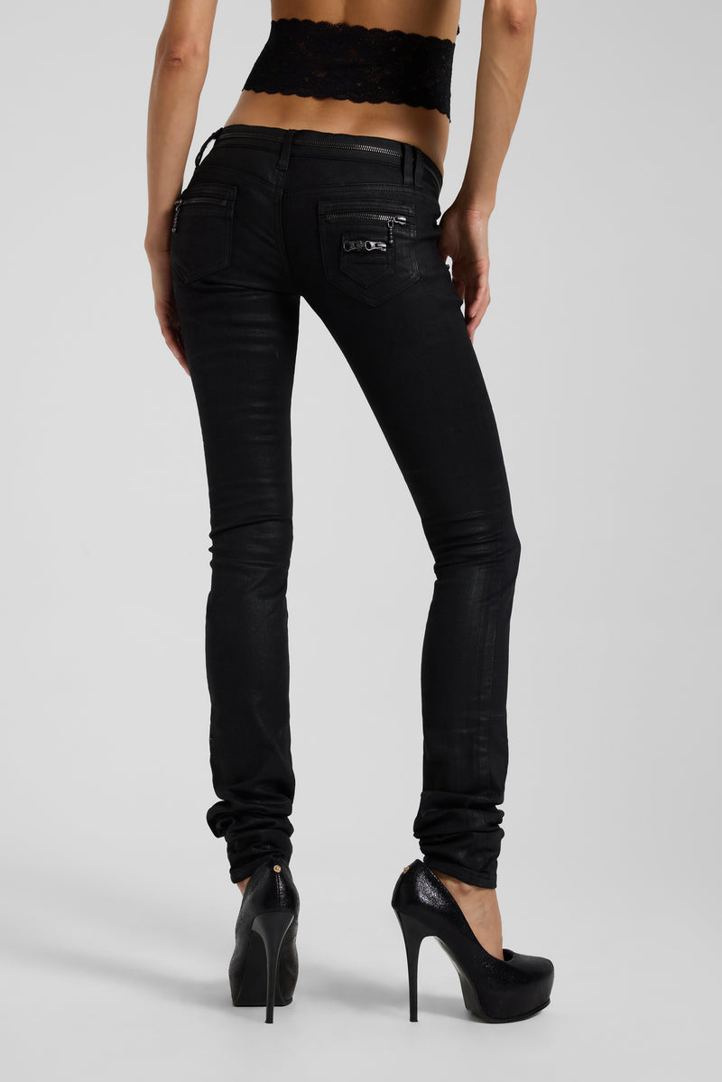 Ardor Coated Low Rise Skinny Jeans