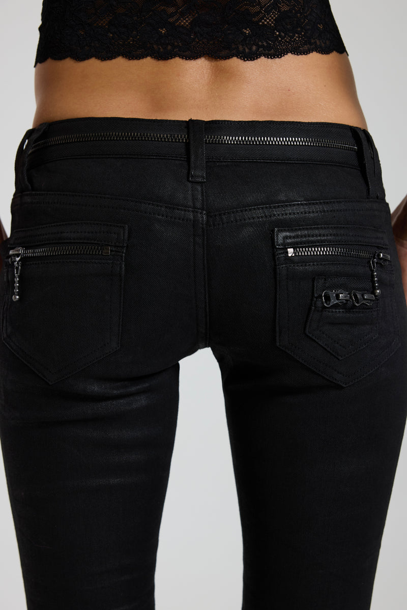 Ardor Coated Low Rise Skinny Jeans
