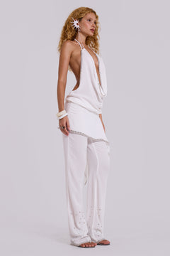Tatiana Multiway Studded Skirt Over Trousers - UK 4 / White