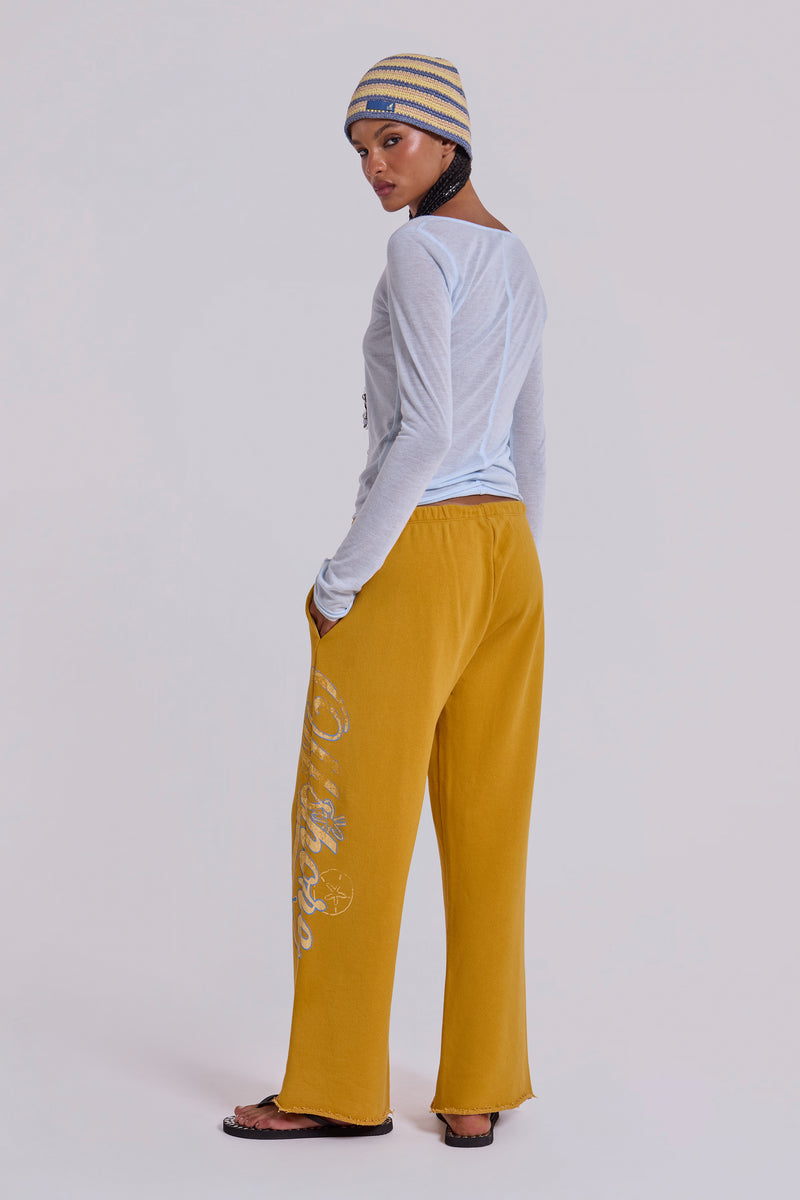 Offshore Cropped Joggers in Saffron