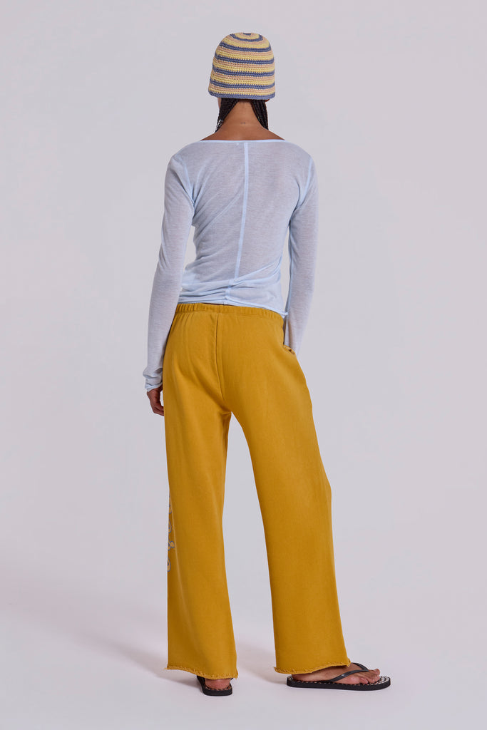 Sheer Henley Top In Sky Jaded London Clothing sheer-henley-top-in-sky-jaded-london-clothing