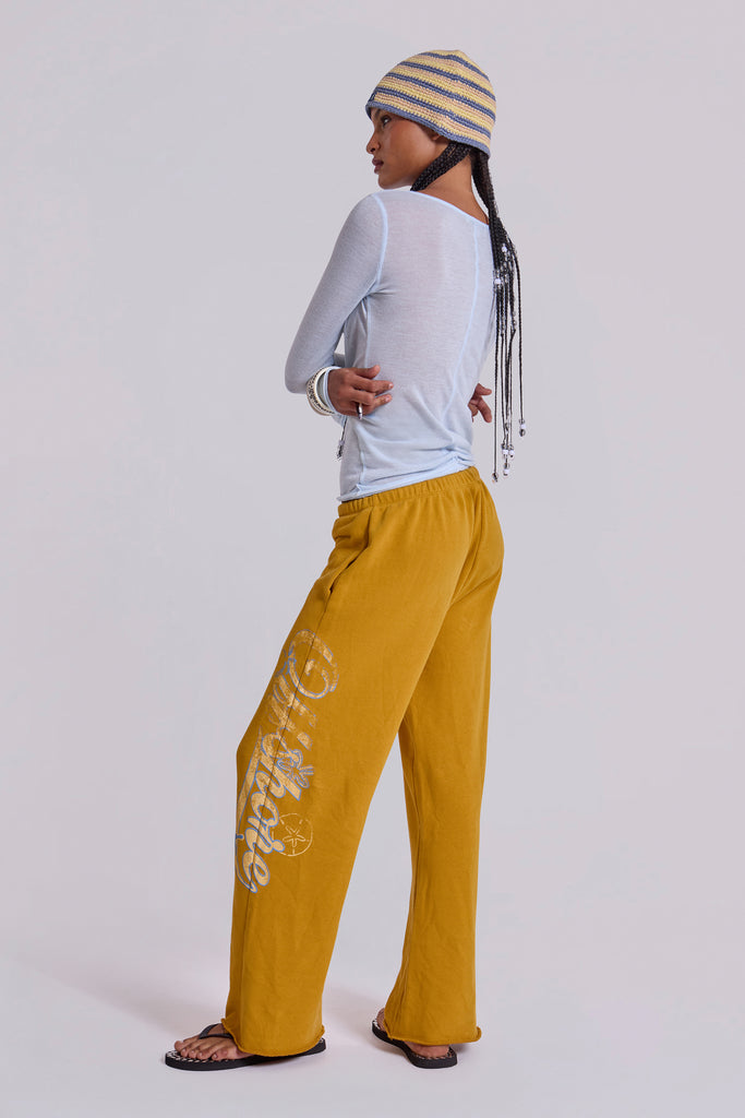 Offshore Cropped Joggers in Saffron