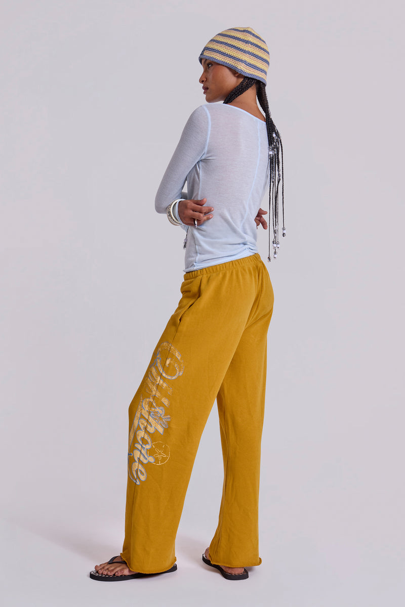 Offshore Cropped Joggers in Saffron