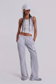 13 Grey Marl Bootcut Monster Joggers - XS / Grey
