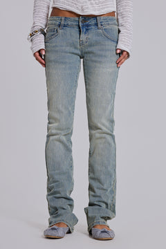 Cooper Bootcut Jeans in Light Blue - W24 / Blue