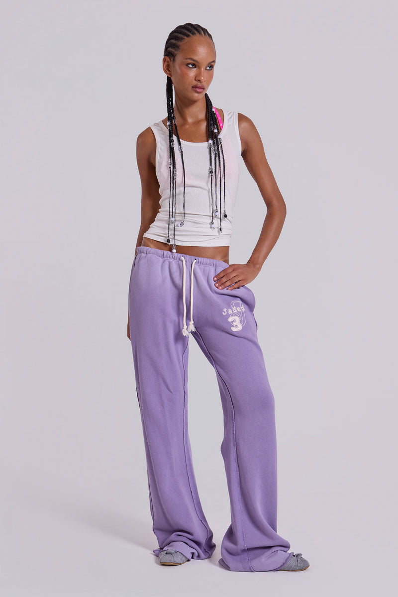 Cleo Slouchy Bootcut Jogger in Purple