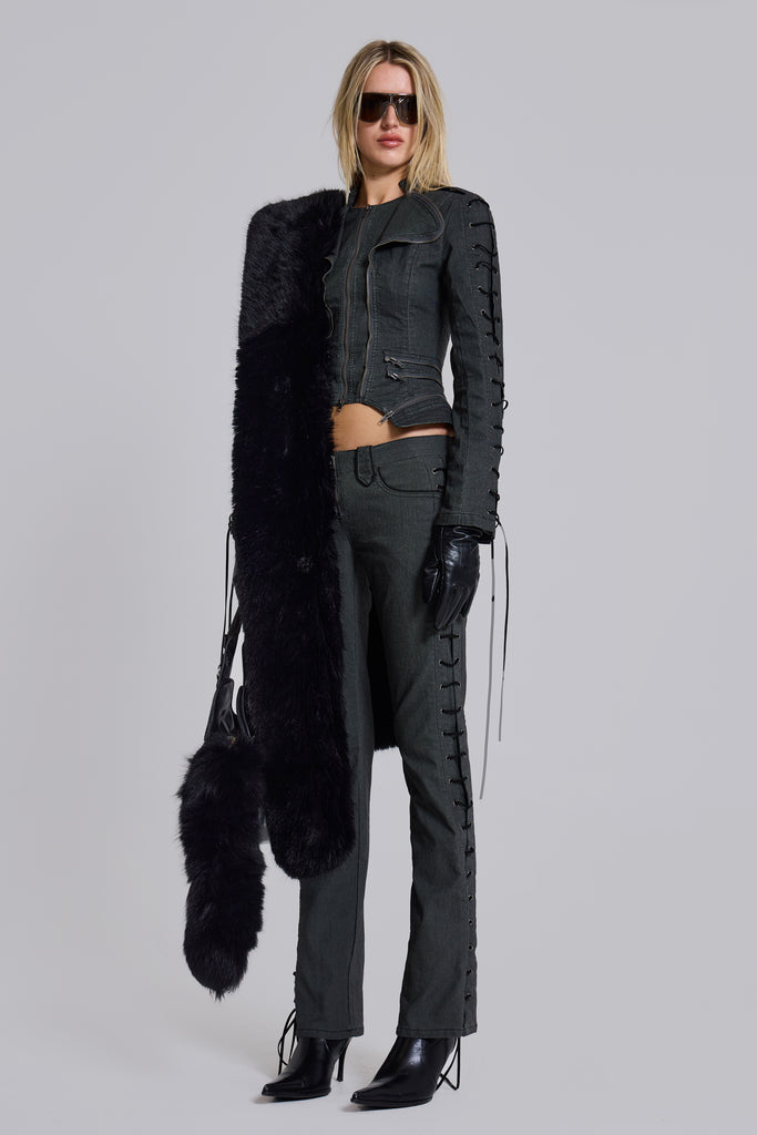 Charis Lace Up Military Jacket