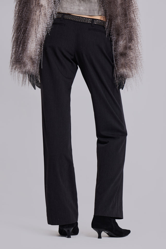 Venissa Embellished Low Rise Tailored Trousers