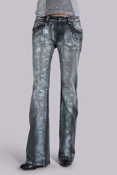 Sequin Bootcut Cooper Jeans - W24 / Grey