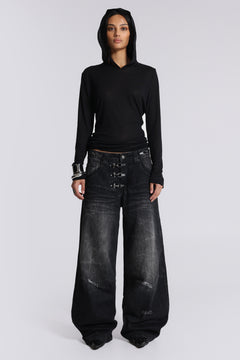 Ashen Clasp Colossus Jeans - W24 / Black