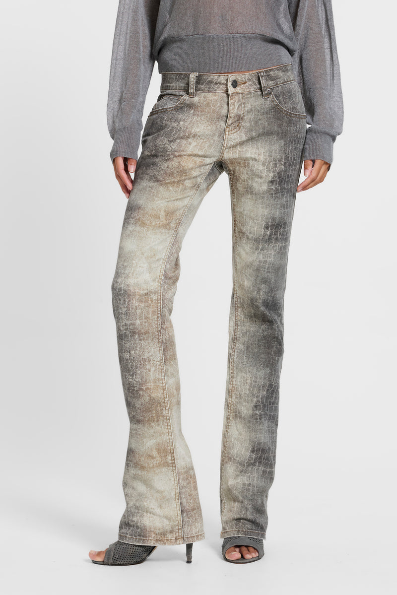 Leona Bootcut Cooper Jeans in Croc