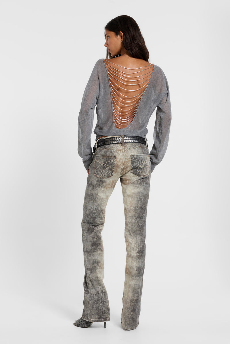 Leona Bootcut Cooper Jeans in Croc