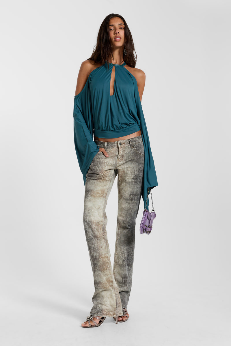 Leona Bootcut Cooper Jeans in Croc