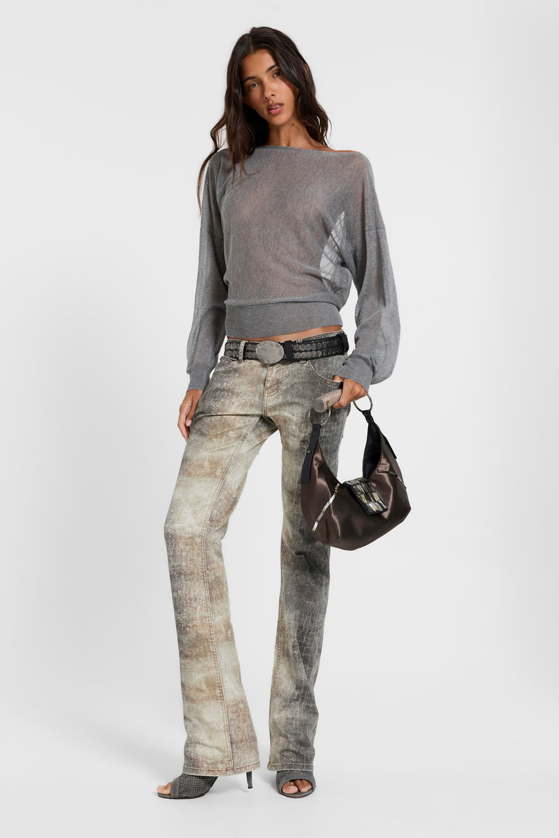 Leona Bootcut Cooper Jeans in Croc