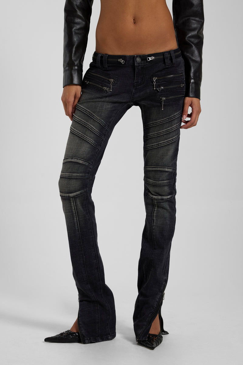 Ardor Seamed Jeans in Washed Black