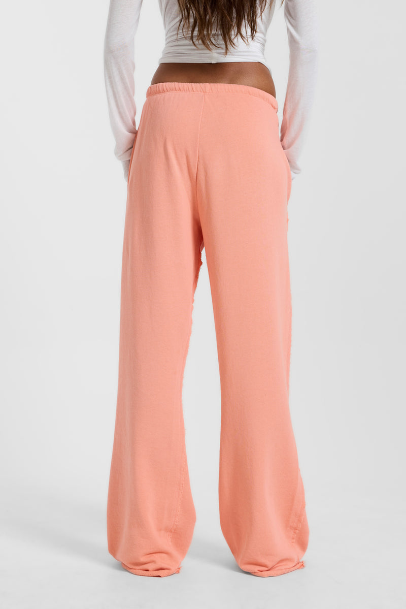 Cleo Slouchy Bootcut Jogger in Coral
