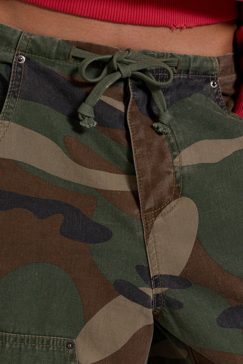 Bailee Low Rise Camo Cargos