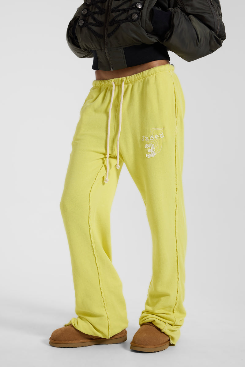 Cleo Slouchy Bootcut Jogger in Neon