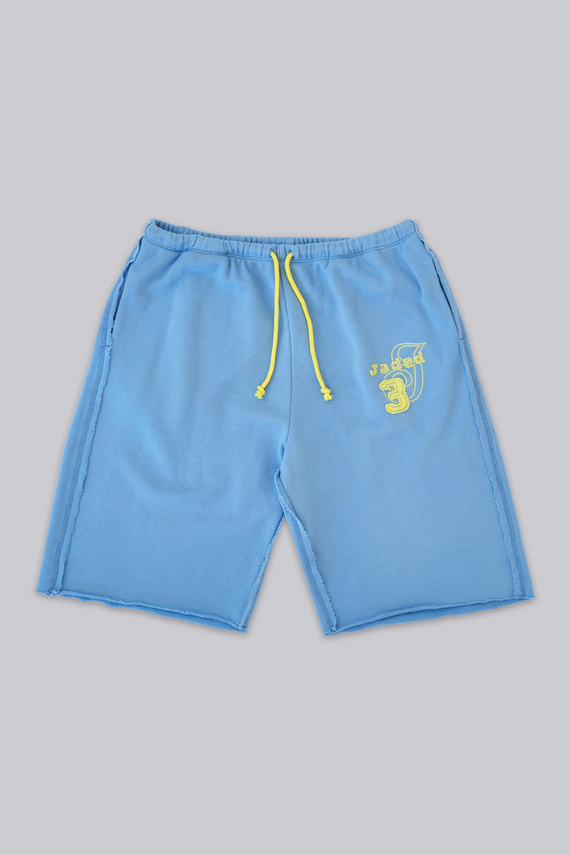 Cleo Slouchy Jogger Shorts in Blue