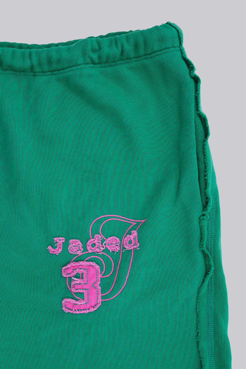 Cleo Slouchy Jogger Shorts in Green