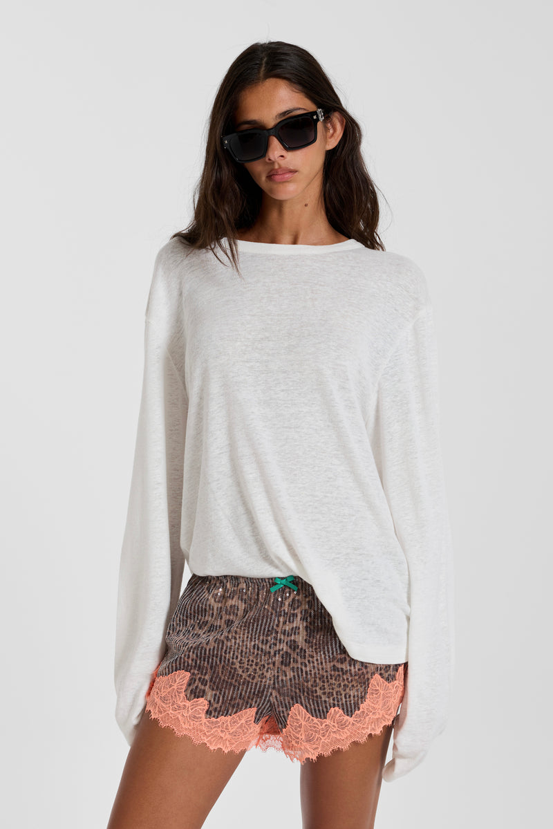 Dollie Sequin Lace Mini Shorts
