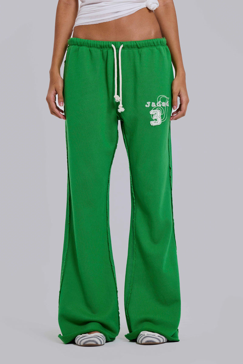 Cleo Slouchy Bootcut Jogger in Green