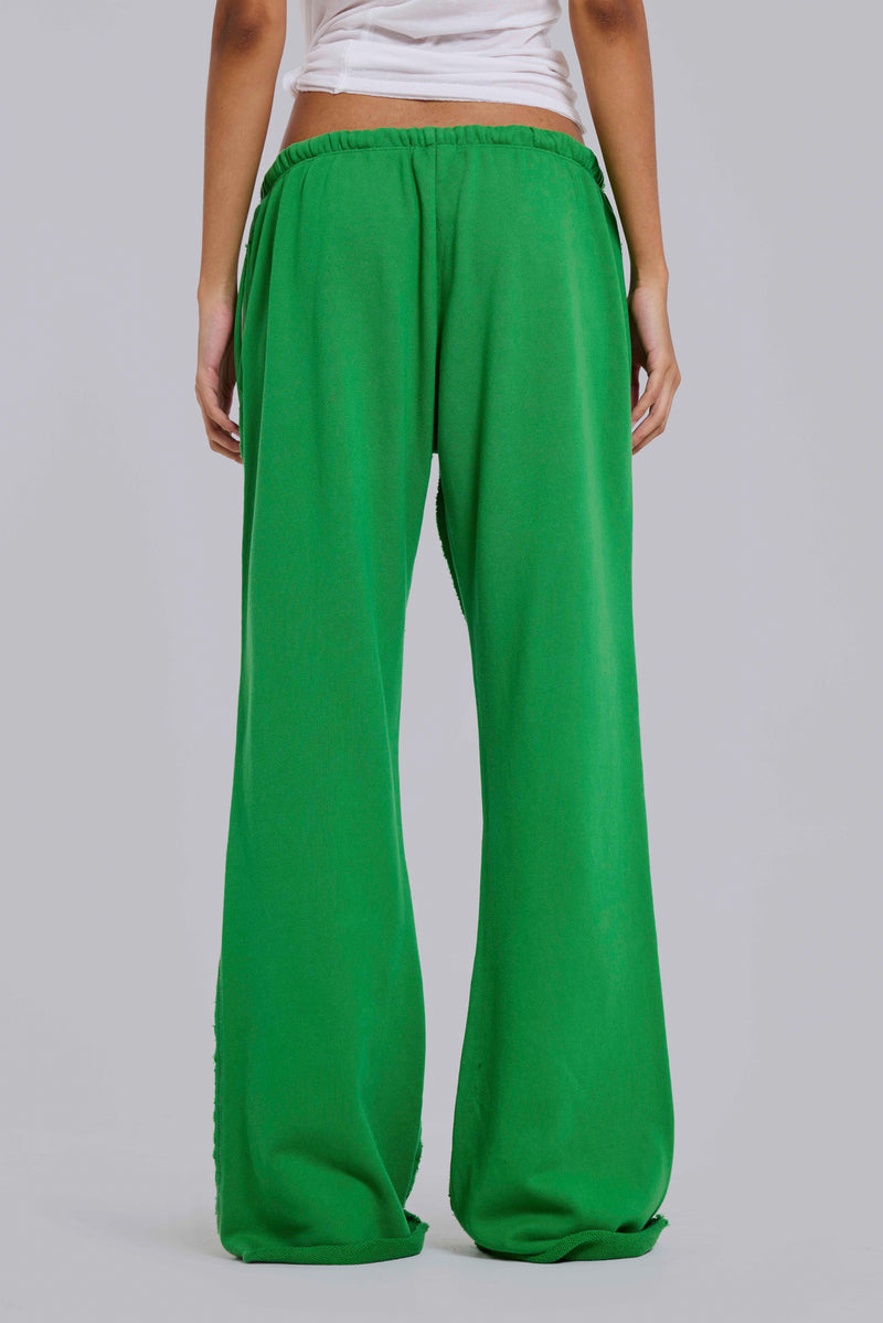 Cleo Slouchy Bootcut Jogger in Green