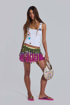 Vireya Embellished Ombre Mini Skirt – view 1