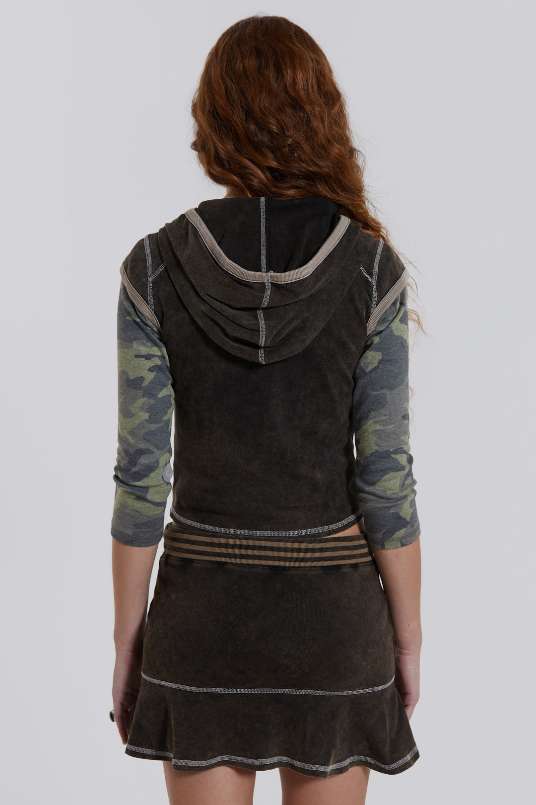 Freya Acid Wash Cap Sleeve Top