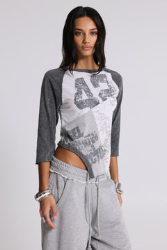 League Reworked Raglan Top - UK 4 / Grey
