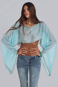 Lunet Studded Cape Top – view 1