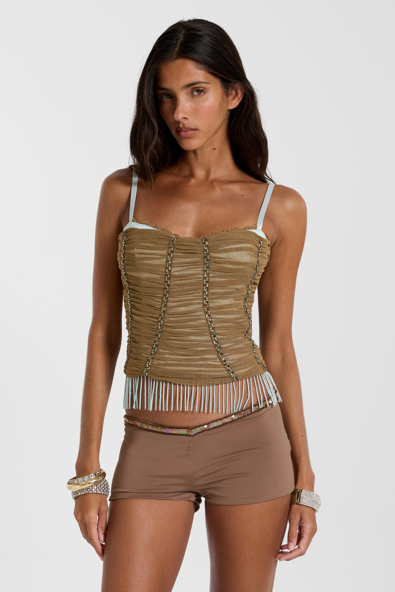 Cherrie Embellished Corset Top
