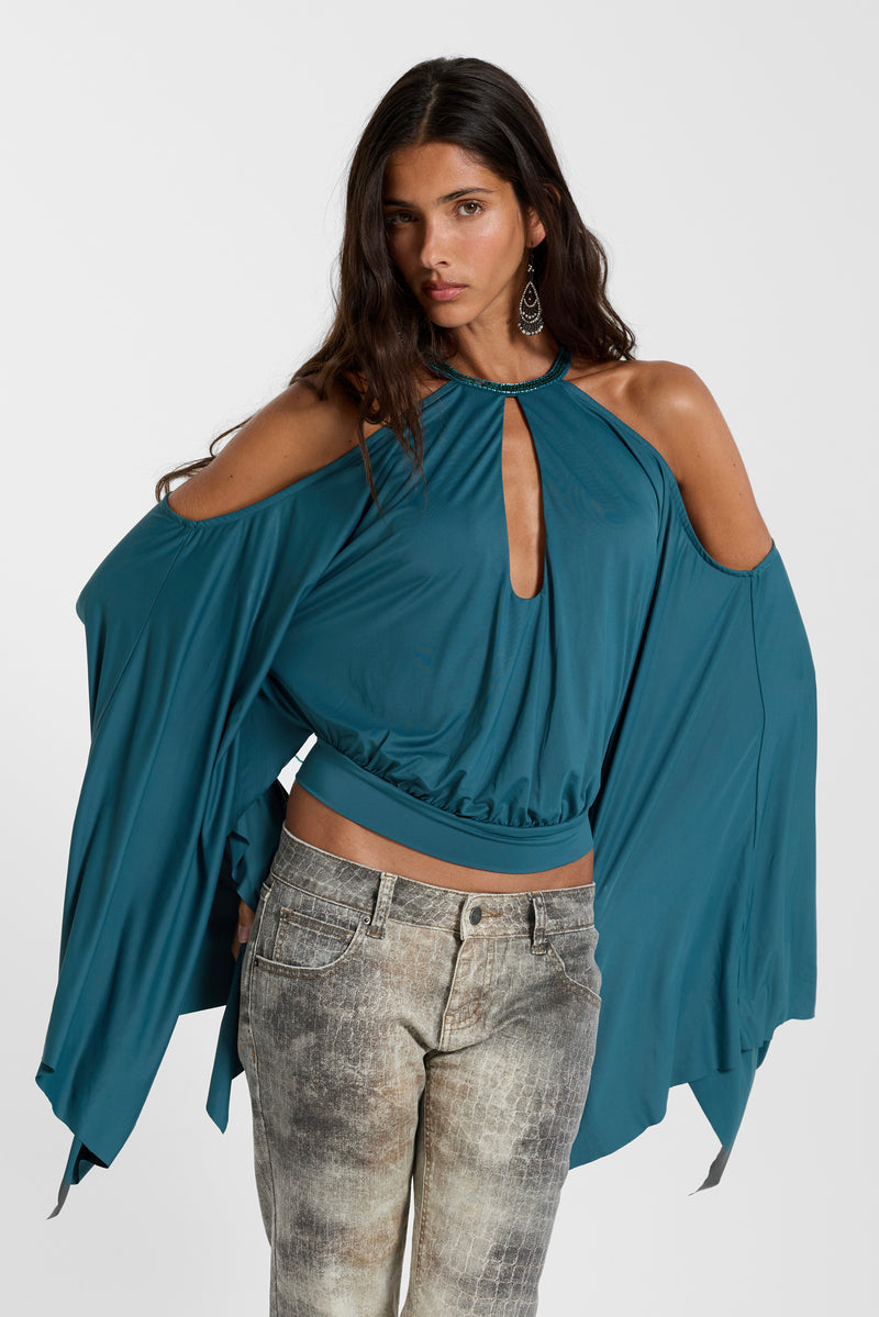 Alula Embellished Backless Top