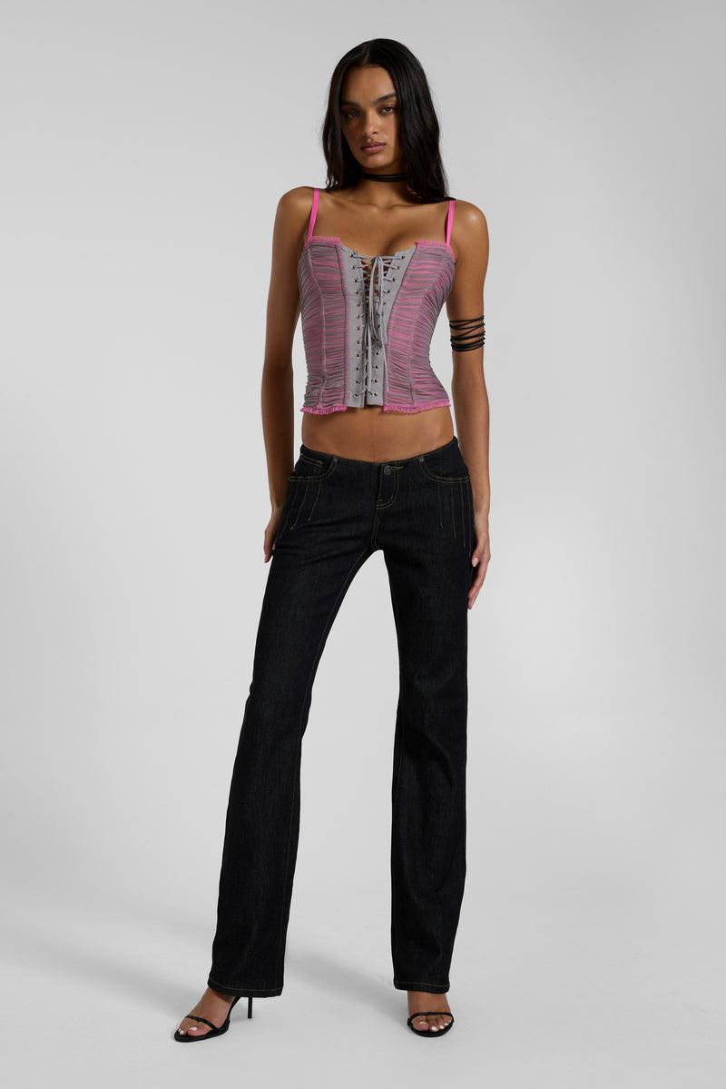 Rhiannon Extreme Low-rise Bootcut Jeans