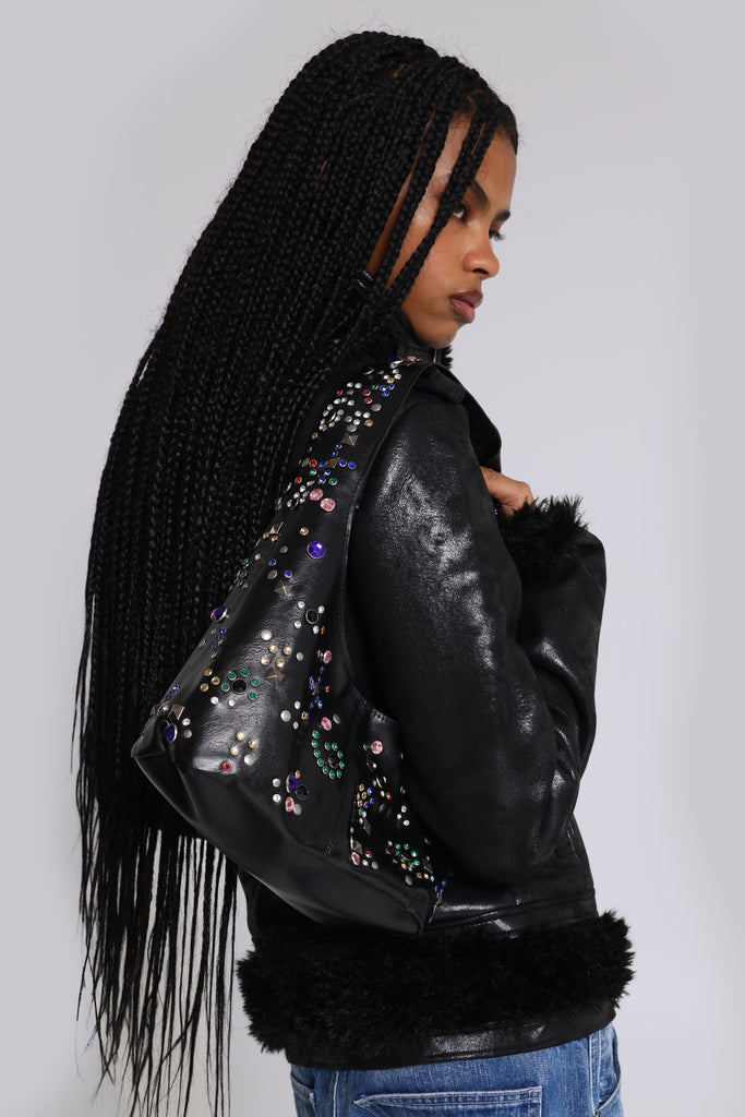 Jexa Jewel Studded Bag | Jaded London | Clothing