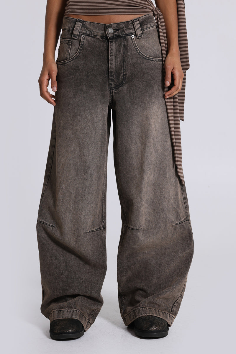 Shop Acid Brown Colossus Jeans | Jaded London | Clothing