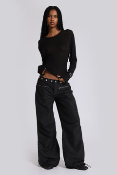 Corvi Studded Cargo Trousers  - XXS / Black