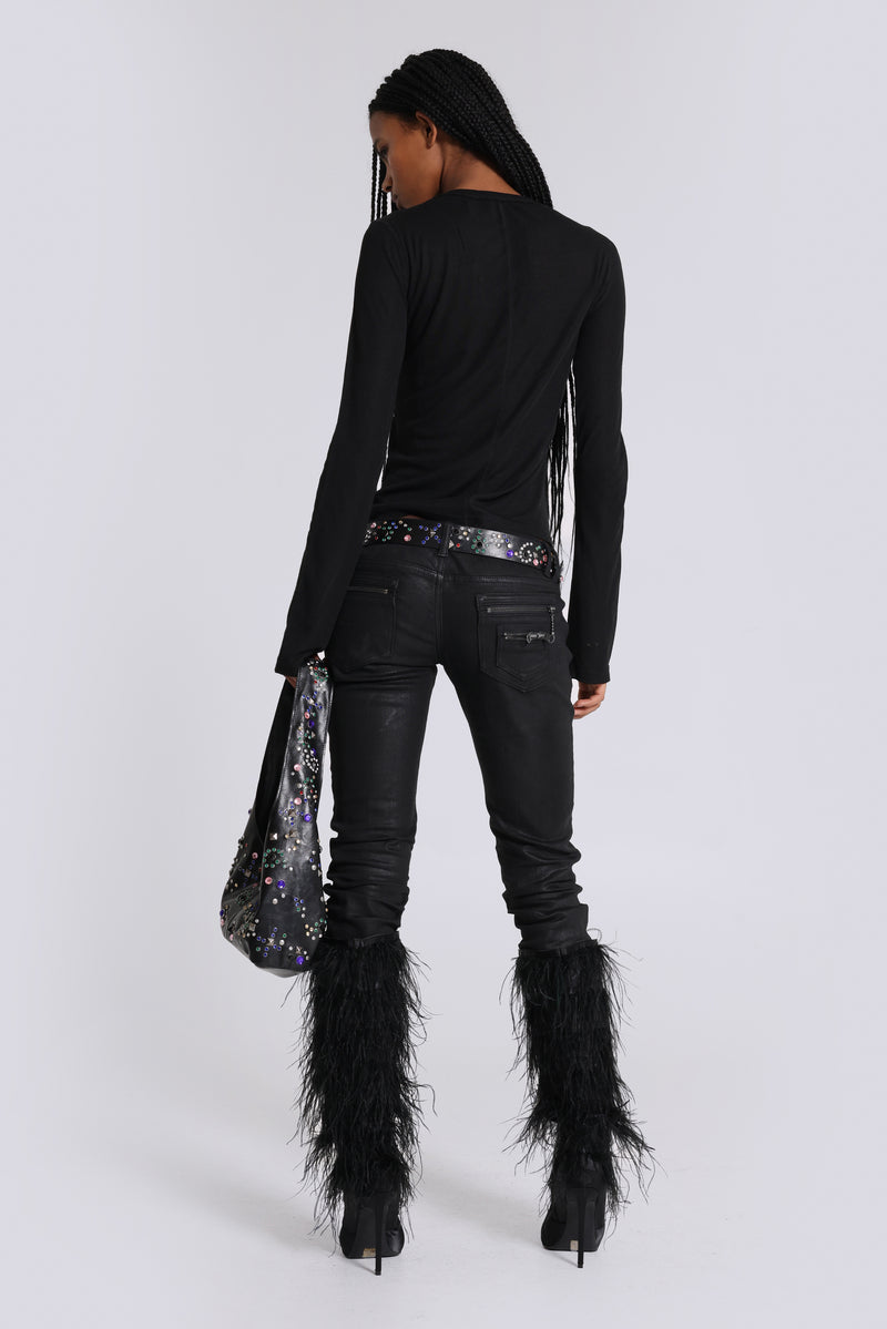 トップス Jaded London Jexa Jewel Studded Long Sleeve Top | Jaded London | Clothing