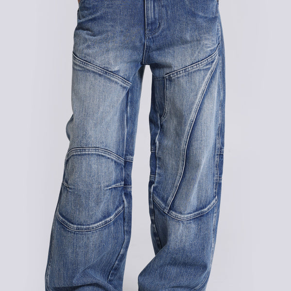 Zae Panelled Low Rise Baggy Jeans | Jaded London
