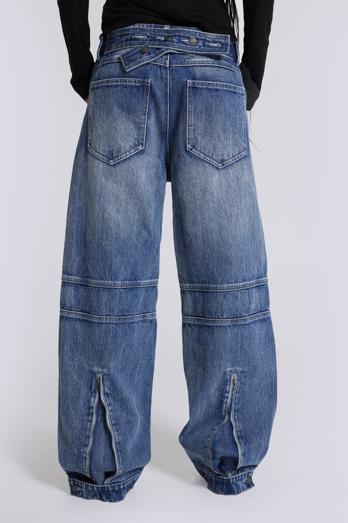 Zae Panelled Low Rise Baggy Jeans | Jaded London