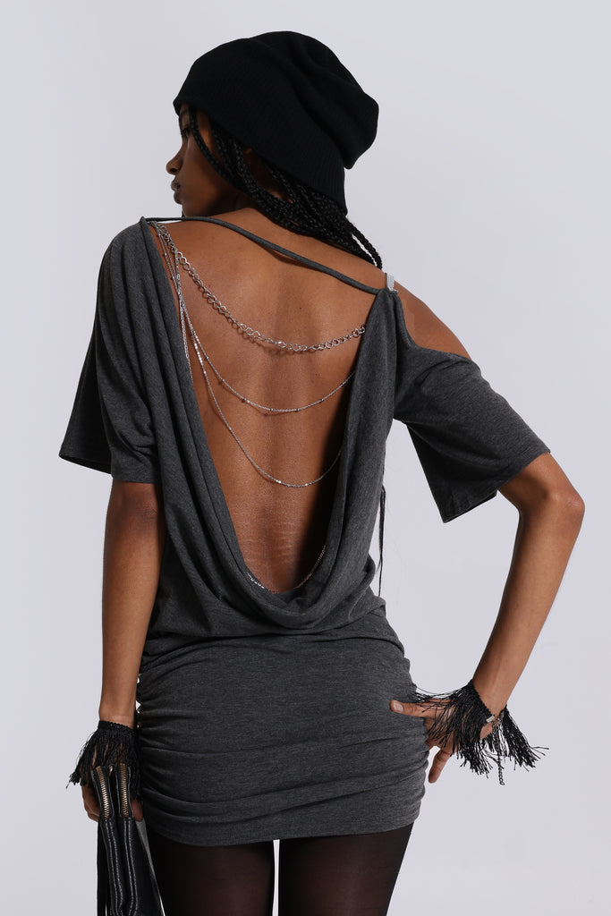 Sky Asymmetric Mini Dress