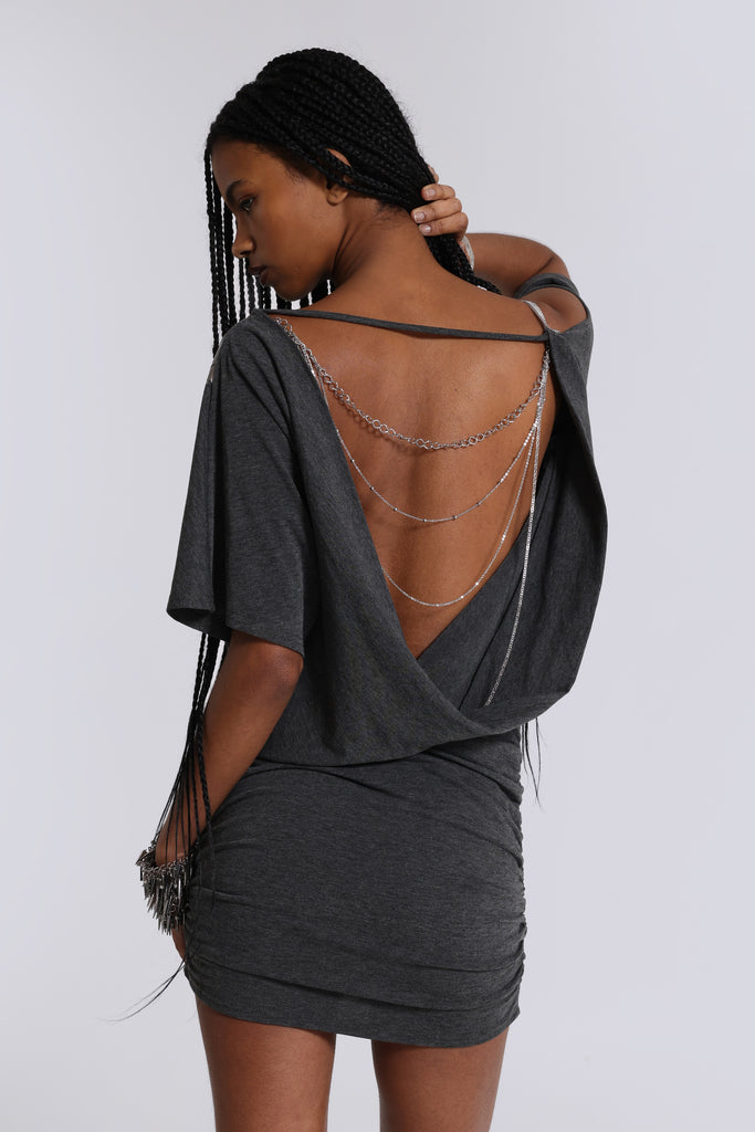 Sky Asymmetric Mini Dress