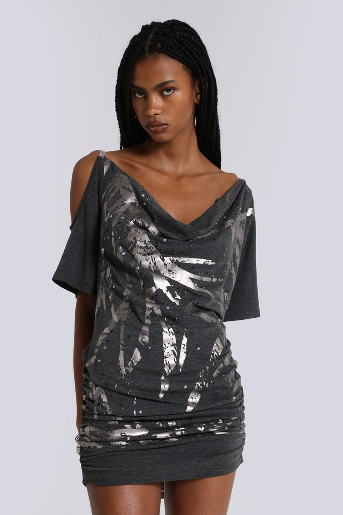 Sky Asymmetric Mini Dress