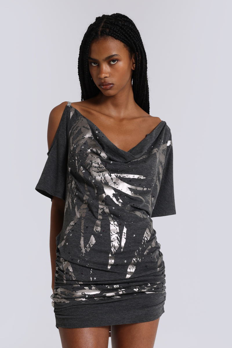 Sky Asymmetric Mini Dress